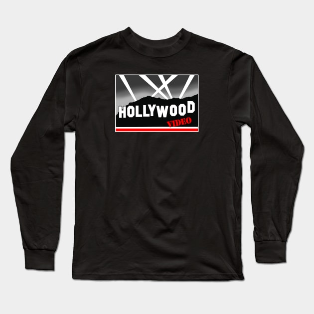 Hollywood Video Store Defunct Rental VHS Long Sleeve T-Shirt by carcinojen